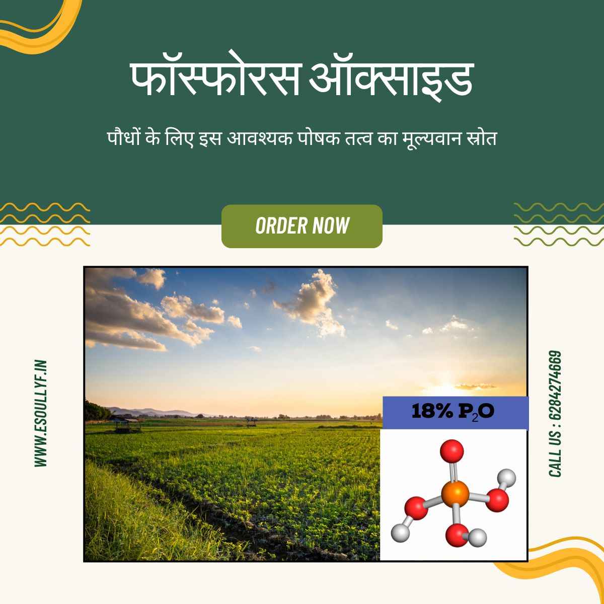 Phosphorous Oxide 18% 300 KG - SOUL SOCIETY FOR ORGANIC FARMING